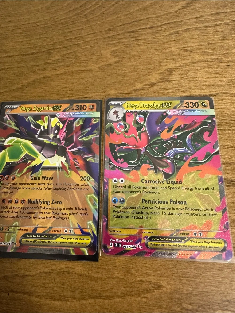 Lot of 2 EX Pokemon Cards - Zygarde and Dragalge